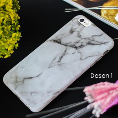iPhone SE 2020 Kılıfı Mermer Taş Görünümlü Soft Silikon Kılıf