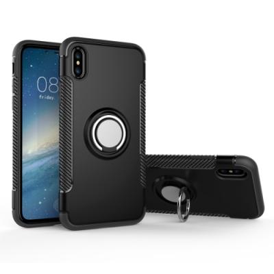 iPhone X & XS Kılıfı 360 Döner Yüzüklü Darbe Emici Kılıf Armor TPU+PC