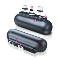 KUULAA 2600mAh Manyetik PowerBank iPhone+Type-C+Mikro Şarj Cihazı