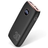 KUULAA 30000mAh Dijital Ekranlı PowerBank Type-C Hızlı Şarj+QC3.0