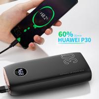 KUULAA 30000mAh Dijital Ekranlı PowerBank Type-C Hızlı Şarj+QC3.0