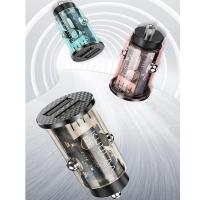 KUULAA 3.4A 17W Şeffaf Mini Dual Çift USB Hızlı Araç Şarjı Başlık