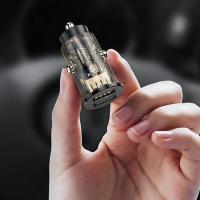 KUULAA 3.4A 17W Şeffaf Mini Dual Çift USB Hızlı Araç Şarjı Başlık