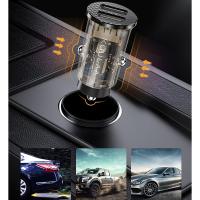 KUULAA 3.4A 17W Şeffaf Mini Dual Çift USB Hızlı Araç Şarjı Başlık