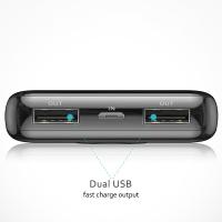 KUULAA Çift USB 10000mAh Mini PowerBank Taşınabilir Şarj Cihazı