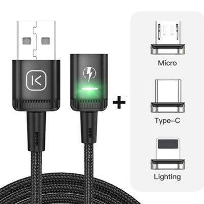 KUULAA Mıknatıslı 3in1 USB Şarj Kablosu 2mt (iPhone+Type-C+Mikro)