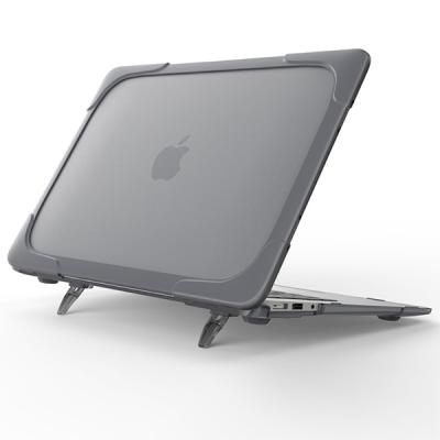 Macbook Air 13 A1932 2018-2019-2020 Şeffaf Standlı Koruyucu Kılıf