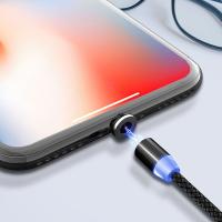 Manyetik Mıknatıslı 3in1 iPhone+Type-C+Mikro USB Şarj Kablosu 2mt