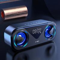 MC H9 Subwoofer SoundBar Saatli LED Bluetooth Speaker Hoparlör
