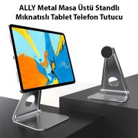 Metal Masa Üstü Standlı Mıknatıslı Tablet ve Telefon Tutucu