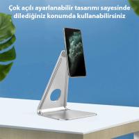 Metal Masa Üstü Standlı Mıknatıslı Tablet ve Telefon Tutucu
