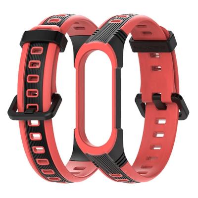 Mijobs Xiaomi Mi Band 4-5 için Çift Renkli Kayış Kordon
