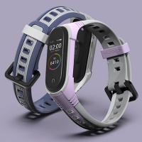 Mijobs Xiaomi Mi Band 4-5 için Çift Renkli Kayış Kordon