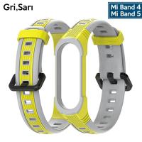 Mijobs Xiaomi Mi Band 4-5 için Çift Renkli Kayış Kordon