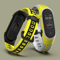 Mijobs Xiaomi Mi Band 4-5 için Çift Renkli Kayış Kordon