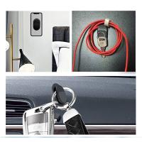 Mıknatıslı Suction Hook 3 Parça Araç & Ev Kablo Tutucu Toparlayıcı