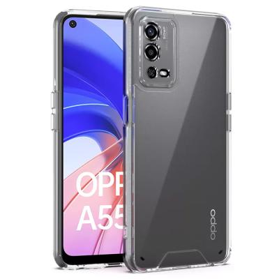 OPPO A55 4G Kılıf Kamera Korumalı Çok İnce Şeffaf Silikon Kılıf