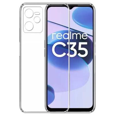Oppo Realme C35 Kamera Korumalı Ultra İnce Şeffaf Silikon Kılıf