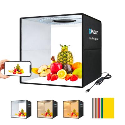PULUZ Profesyonel 40x40 LED Işık Ürün Foto Çekim Çadırı Katlanır