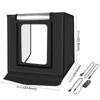 PULUZ Profesyonel LED Işıklı Ürün Fotoğraf Çekim Çadırı (60x60cm)