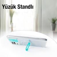 Samsung Galaxy A12-M12-F12 Kamera Korumalı Yüzüklü Silikon Kılıf Sürgülü