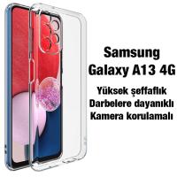 Samsung Galaxy A13 4G Kamera Korumalı Ultra İnce Şeffaf Silikon