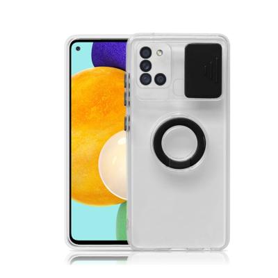 Samsung Galaxy A21S SM-A217 Kamera Koruma Yüzüklü Silikon Kılıf Sürgülü