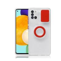 Samsung Galaxy A21S SM-A217 Kamera Koruma Yüzüklü Silikon Kılıf Sürgülü