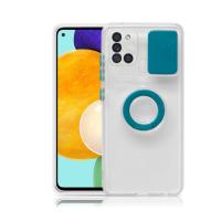 Samsung Galaxy A21S SM-A217 Kamera Koruma Yüzüklü Silikon Kılıf Sürgülü