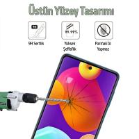 Samsung Galaxy F62 Full Glue Kaplama Tempered Cam Ekran Koruyucu