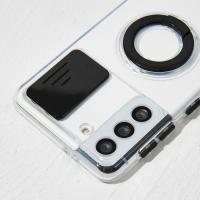 Samsung Galaxy S21 FE Sürgülü Kamera Koruma Yüzük Silikon Kılıf