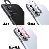 Samsung Galaxy S21 Plus 3D Metal Kamera Lens Koruyucu Çerçeve