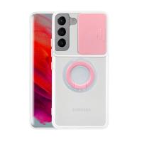 Samsung Galaxy S21 Plus-S30+ Sürgü Kamera Koruma Silikon Kılıf Yüzüklü