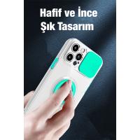 Samsung Galaxy S21-S30 Sürgülü Kamera Koruma Yüzük Silikon Kılıf