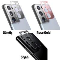 Samsung Galaxy S21 Ultra için 3D Metal Kamera Lens Koruyucu