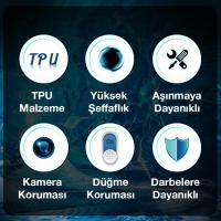 Samsung Galaxy S22 S901E Kamera Koruma İnce Şeffaf Silikon Kılıf