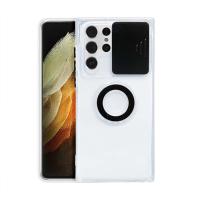 Samsung Galaxy S22 Ultra Sürgü Kamera Koruma Yüzük Silikon Kılıf