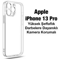 Space iPhone 13 Pro Kamera Korumalı Premium Silikon Şeffaf Kılıf