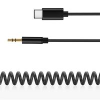 Spiral USB Type-C to 3.5mm Aux Ses Aktarım Kablosu (1.5 Metre)