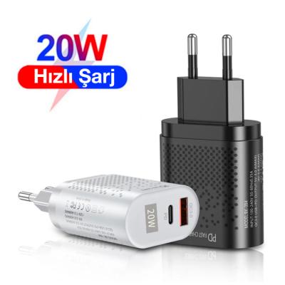 USLION 20W USB QC3.0 Şarj PD3.0 Hızlı Şarj Aleti Şarj Başlığı