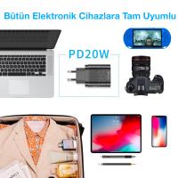 USLION 20W USB QC3.0 Şarj PD3.0 Hızlı Şarj Aleti Şarj Başlığı