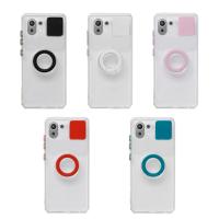 Xiaomi Mi 11 Lite Kamera Korumalı Yüzük Standlı Silikon Kılıf Sürgülü