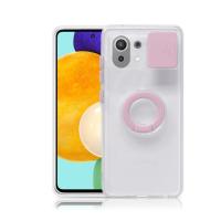 Xiaomi Mi 11 Lite Kamera Korumalı Yüzük Standlı Silikon Kılıf Sürgülü