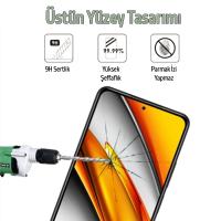 Xiaomi Poco F3 Full Glue Kaplama Tempered Cam Ekran Koruyucu