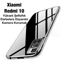 Xiaomi Redmi 10 Kamera Korumalı Ultra İnce Şeffaf Silikon Kılıf