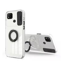 Xiaomi Redmi 9C Sürgü Kamera Korumalı Yüzük Stand Silikon Kılıf