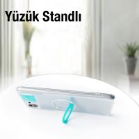 Xiaomi Redmi 9C Sürgü Kamera Korumalı Yüzük Stand Silikon Kılıf