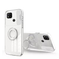 Xiaomi Redmi 9C Sürgü Kamera Korumalı Yüzük Stand Silikon Kılıf