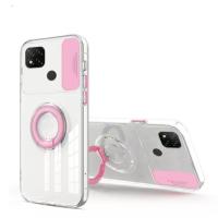 Xiaomi Redmi 9C Sürgü Kamera Korumalı Yüzük Stand Silikon Kılıf