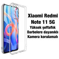 Xiaomi Redmi Note 11 Kamera Korumalı İnce Şeffaf Silikon Kılıf